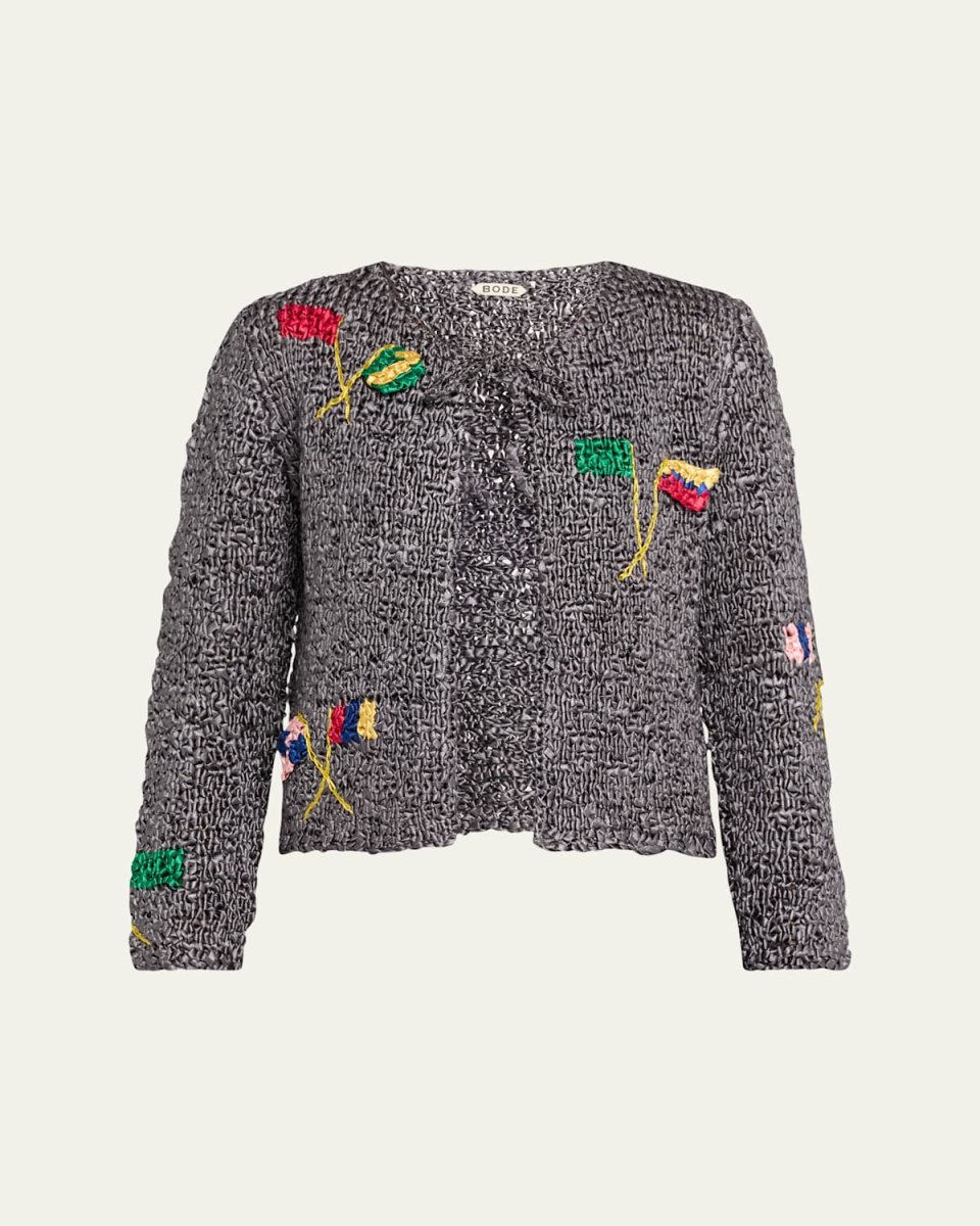 Promenade Raised Flag Crochet Cardigan